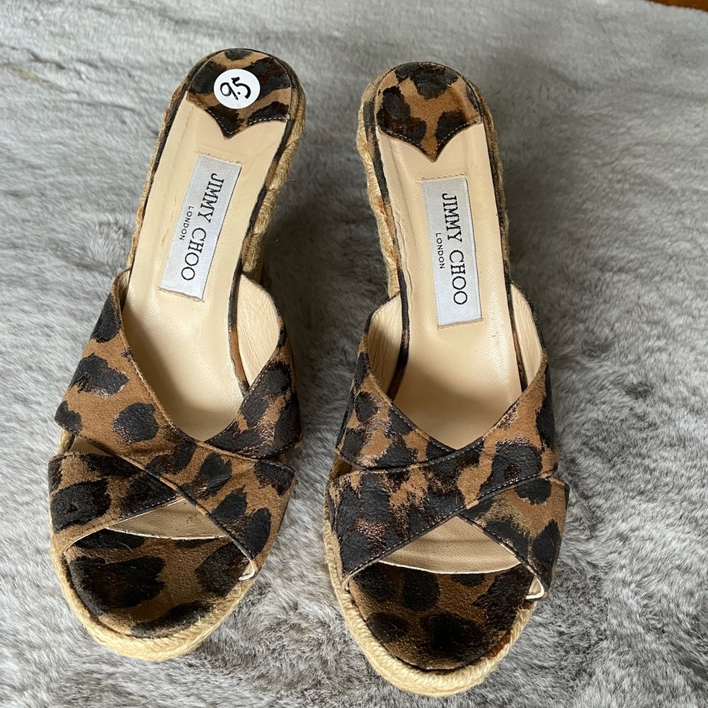 Jimmy Choo Wedges ( Leopard print )